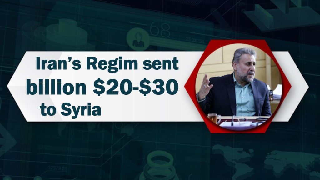 Iran's Rejim sent billion $20-$30 to Syria