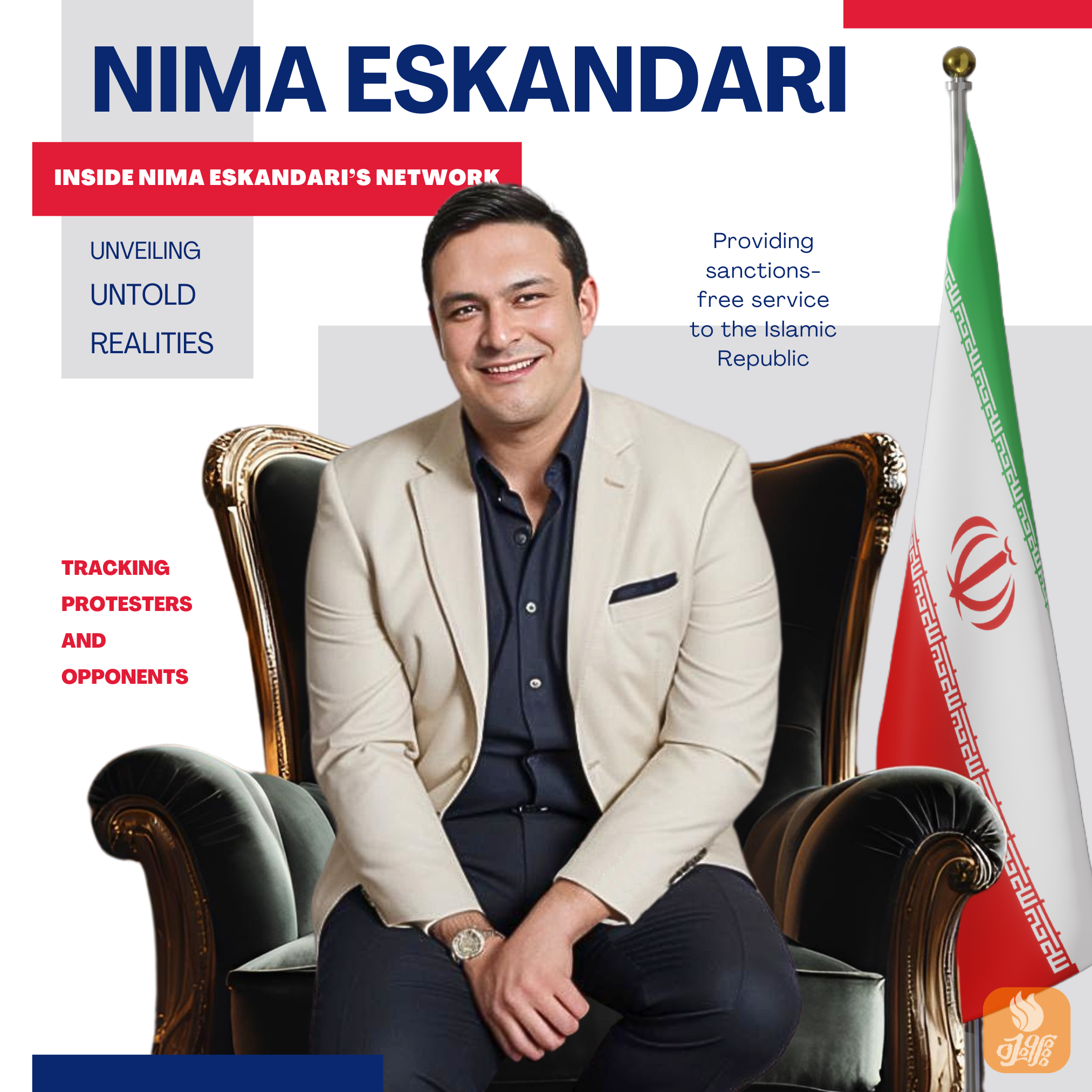 Nima Eskandari, founder of Tenisol, supplied surveillance technology to the Islamic Republic to help track Iranian dissidents domestically.