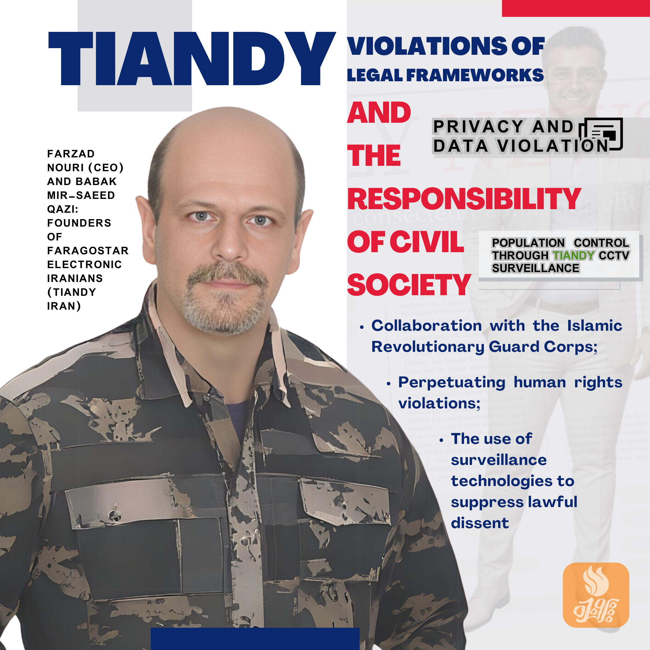 Tiandy collaboration with Islamic Revolutionary Guard Corps and its provision of surveillance equipment highlight a troubling nexus.